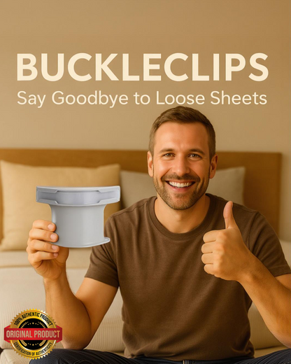 "BUCKLECLIPS" bedsheet fasteners
